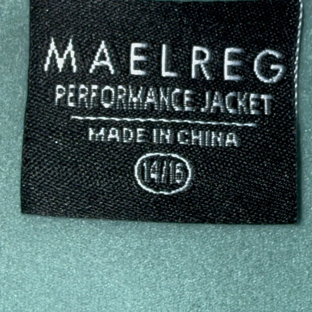 Maelreg Performance Jacket Girls Size 14-16 Youth Dusty Green Full Zip NWT
